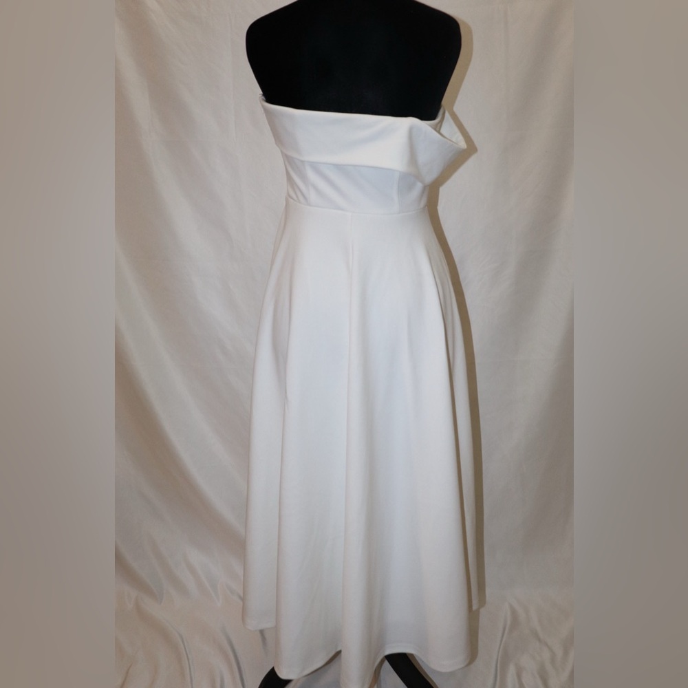 Lulu’s Sweet Elegance White Off-Shoulder Dress Women’s Small - Picture 6 of 9